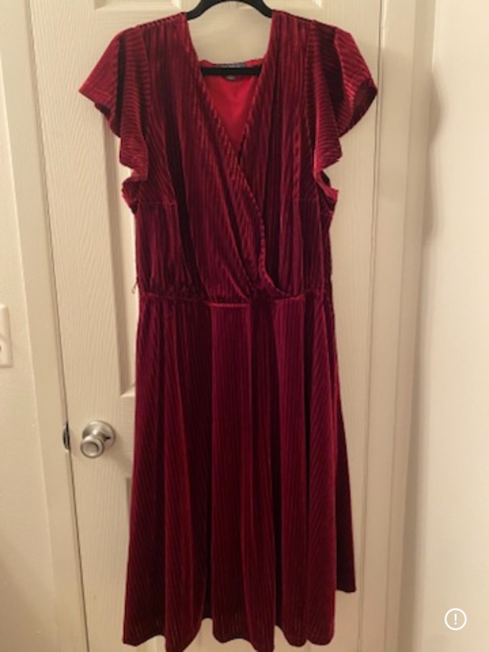 Modcloth Burgundy Velvet V-Neck Midi Dress Size 2X